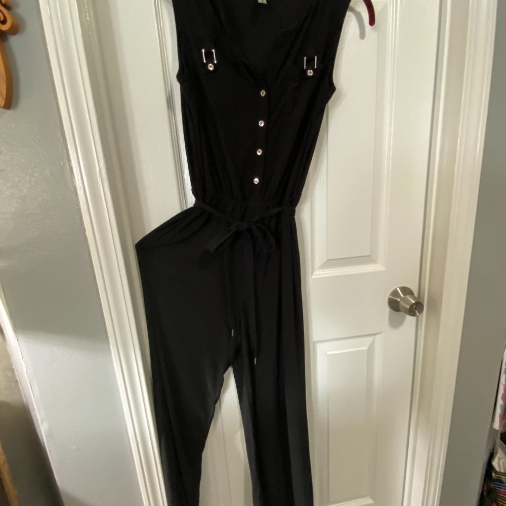 LkNew~Per Seption Concept Black Jumpsuit-Sm pull on